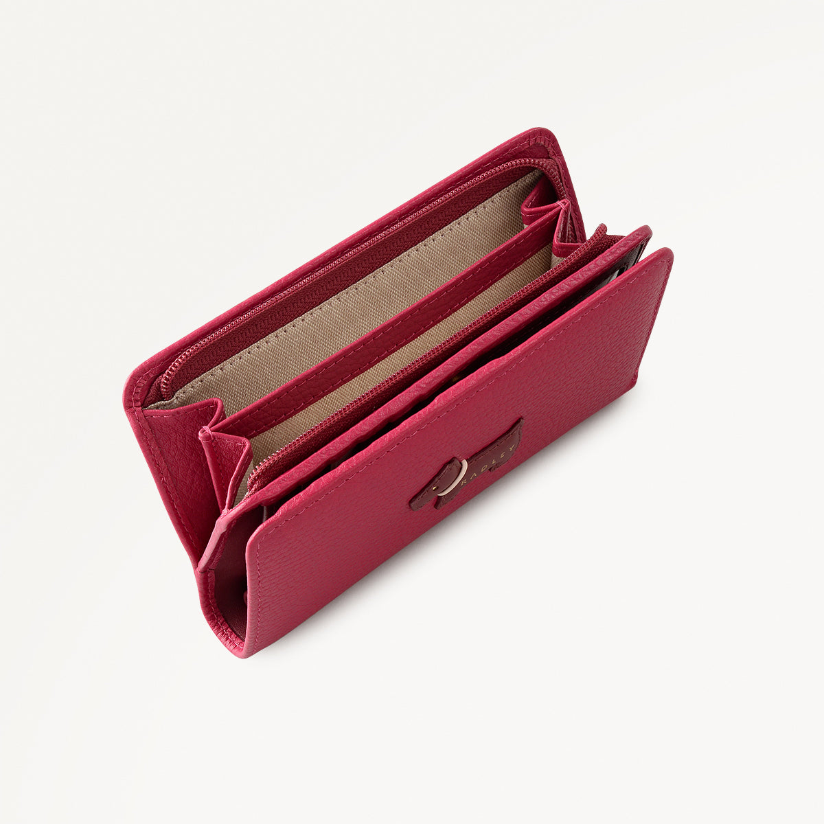 Loyal Radley Leather Medium Bifold Wallet in Dark Rose - 111984