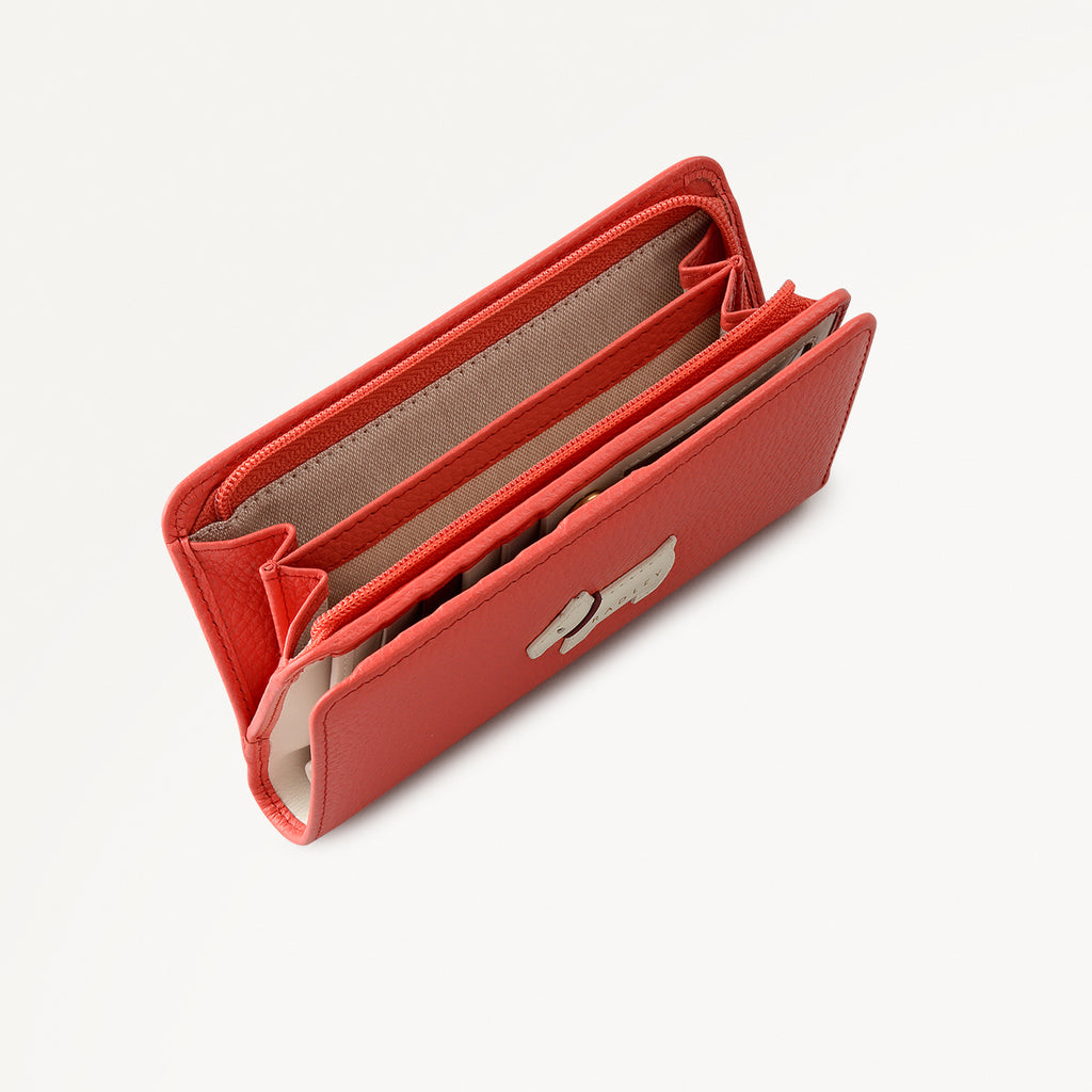 Loyal Radley Leather Medium Bifold Wallet in Luscious Red - 111985