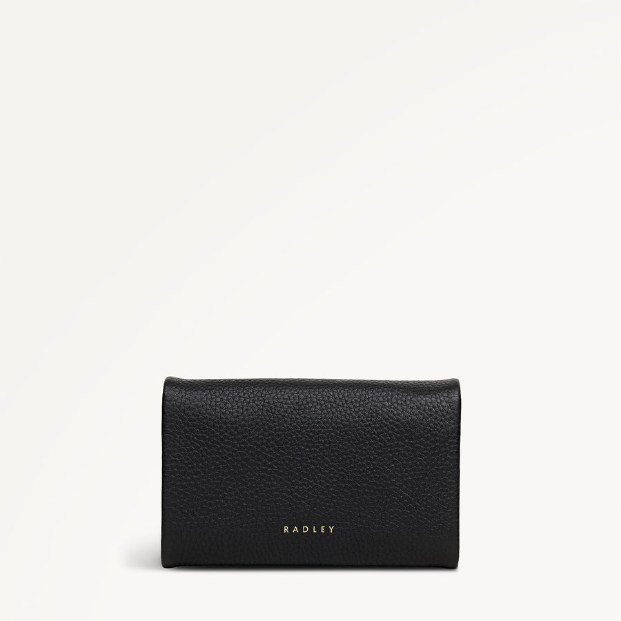 Pickwick Leather Medium Flapover Wallet in Black - 111986