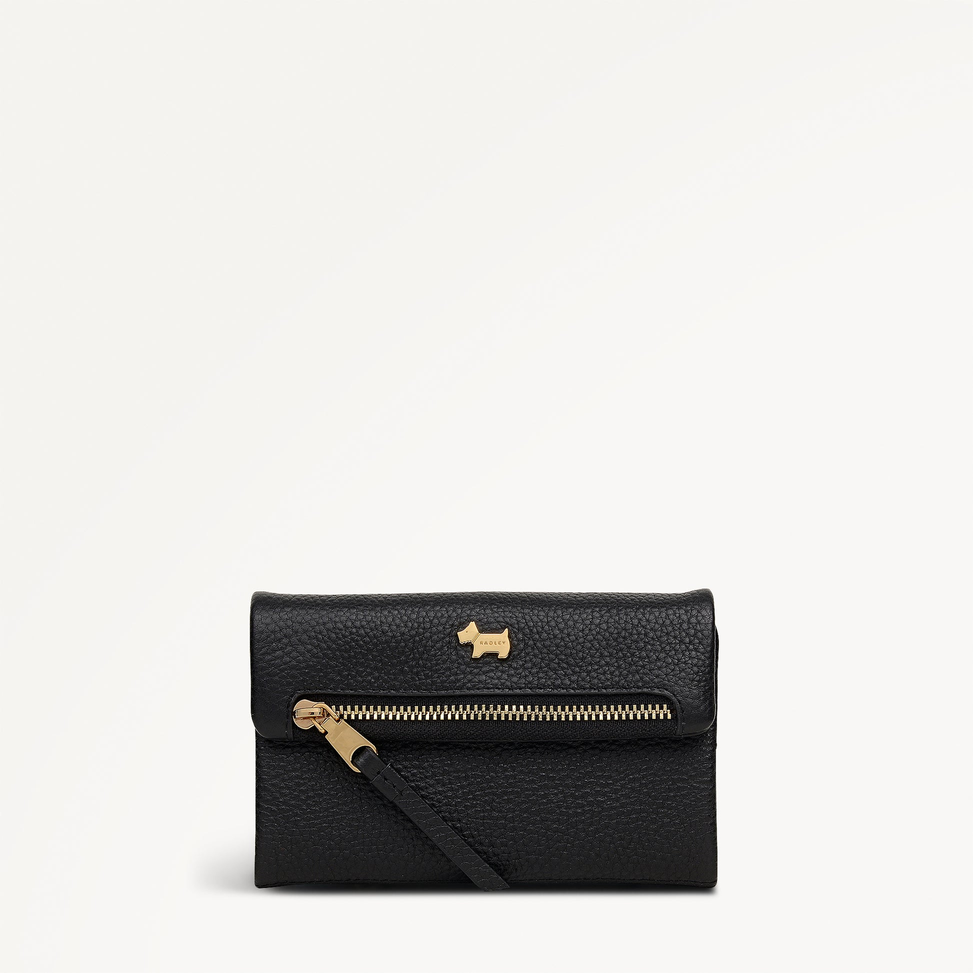 Pickwick Leather Medium Flapover Wallet in Black - 111986