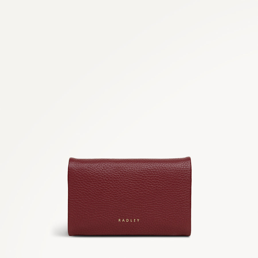 Pickwick Leather Medium Flapover Wallet in Merlot - 111987