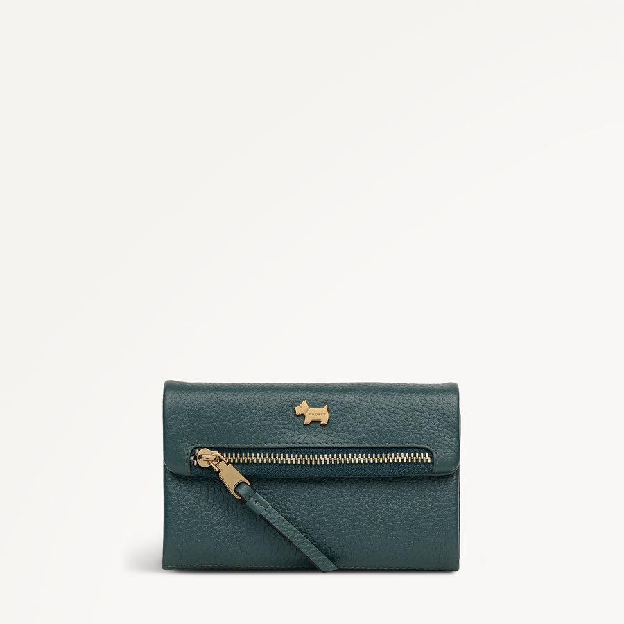 Pickwick Leather Medium Flapover Wallet in Cedar - 111988