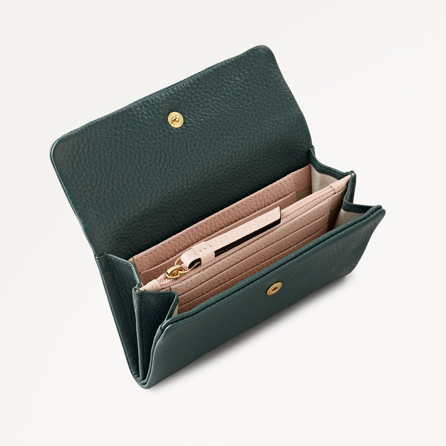 Pickwick Leather Medium Flapover Wallet in Cedar - 111988