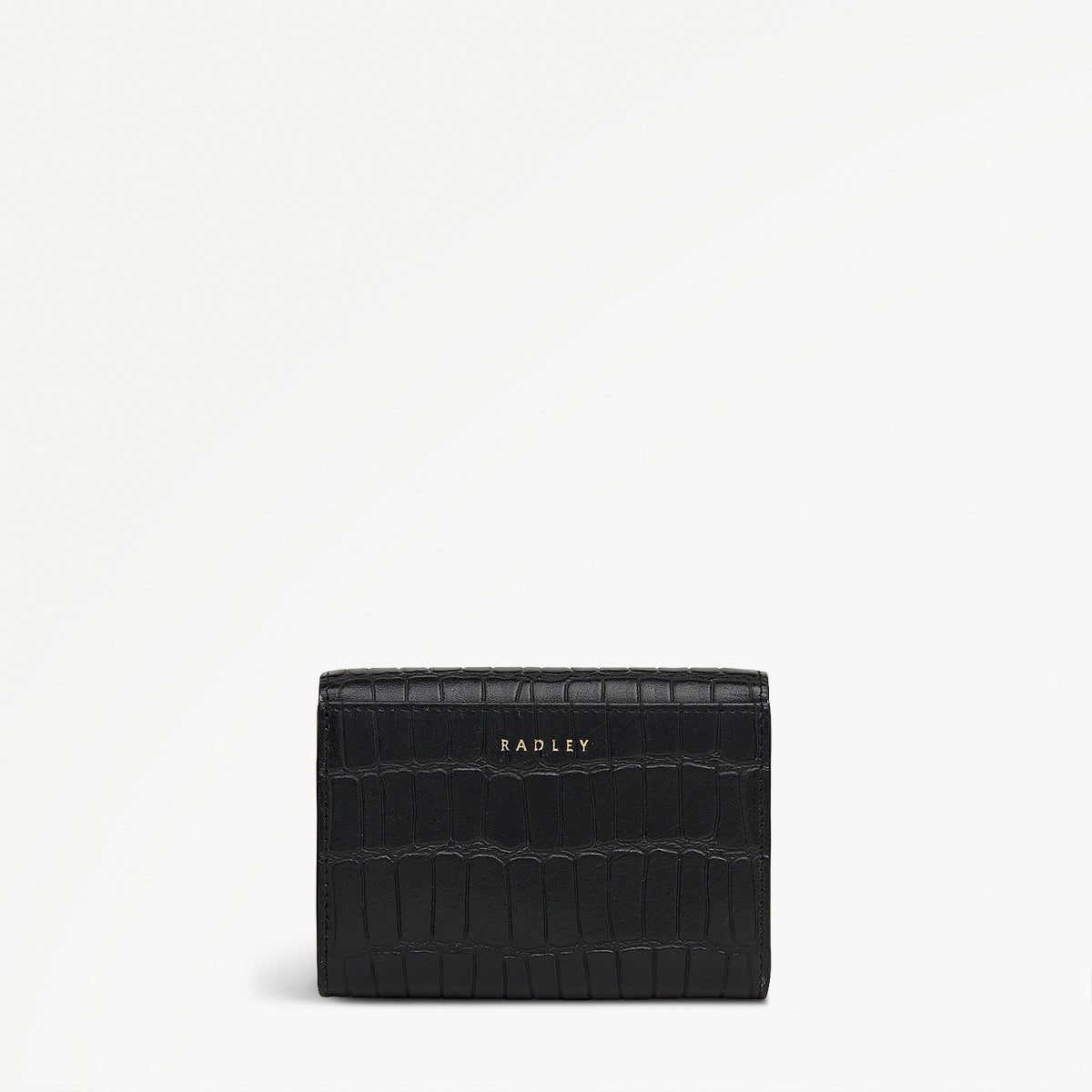 Eltham Mews Leather Medium Flapover Wallet in Black - 111992