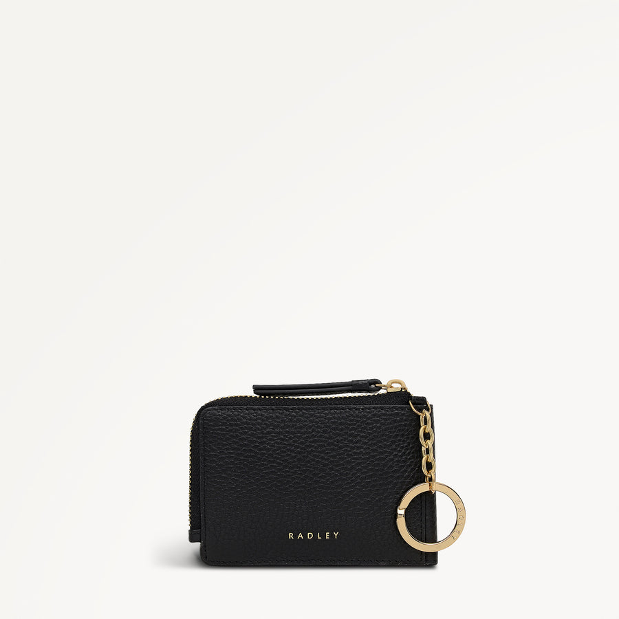 Pickwick Leather Small Flapover Card Holder in Black - 111994