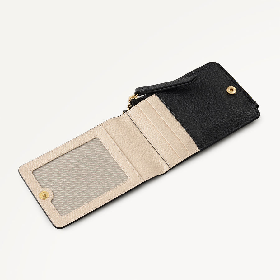 Pickwick Leather Small Flapover Card Holder in Black - 111994