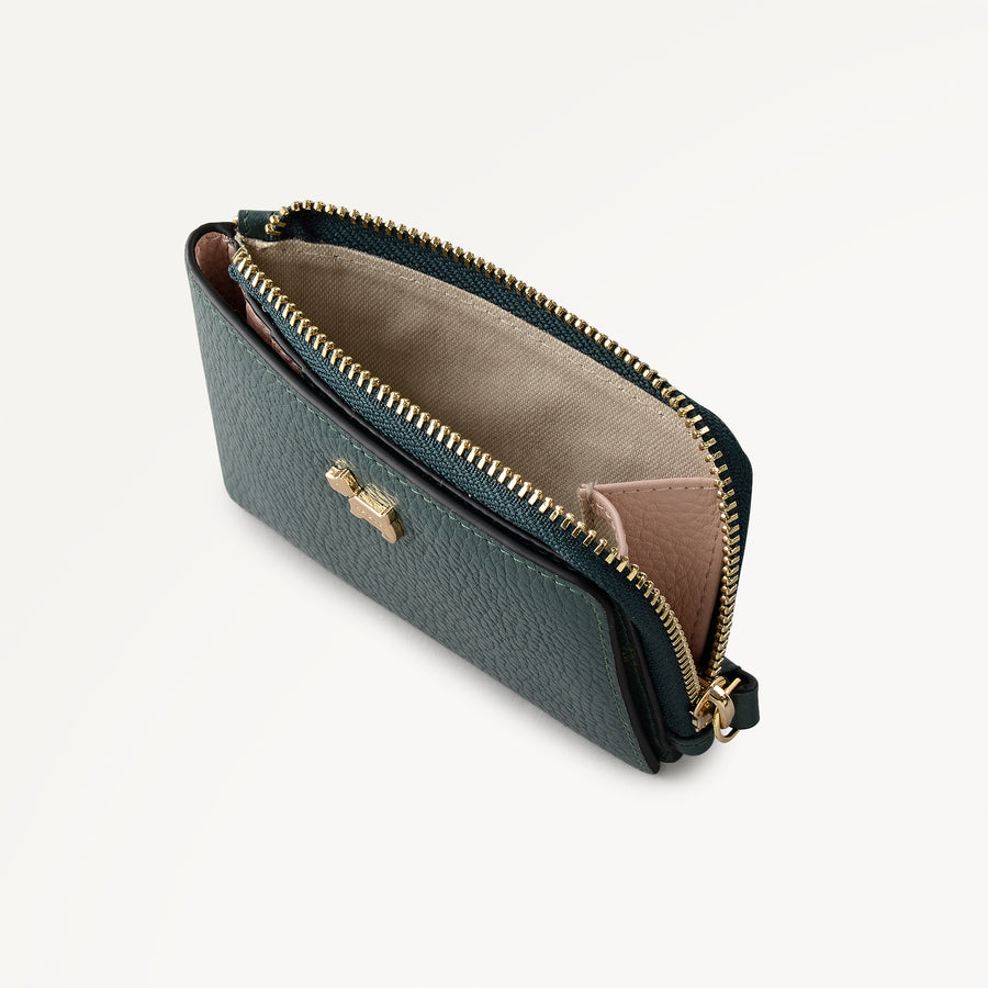 Pickwick Leather Small Flapover Card Holder in Cedar - 111995