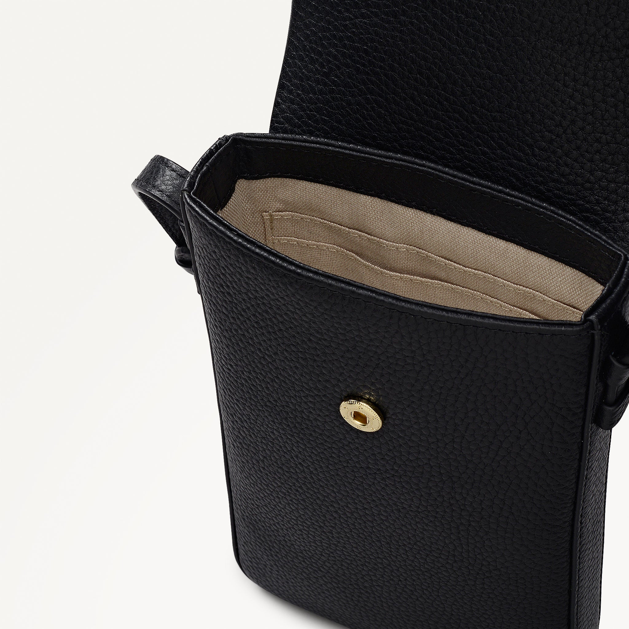 Pickwick Leather Medium Phone Cross Body Bag in Black - 111997