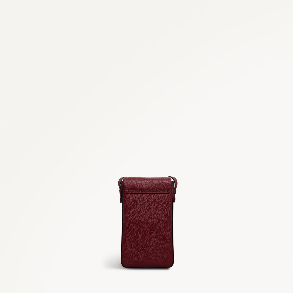 Pickwick Leather Medium Phone Cross Body Bag in Merlot - 111998