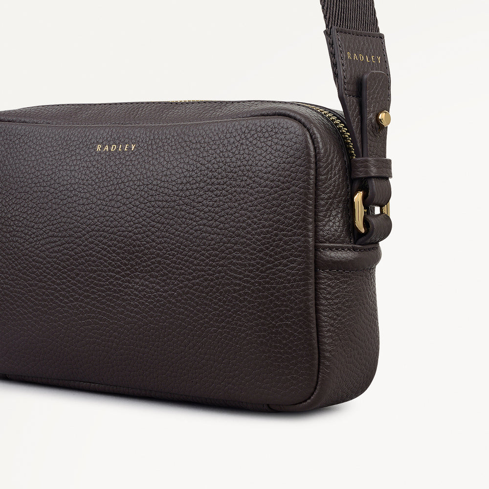 Tavistock Leather Mini Zip Around Cross Body Bag in Thunder - 111999
