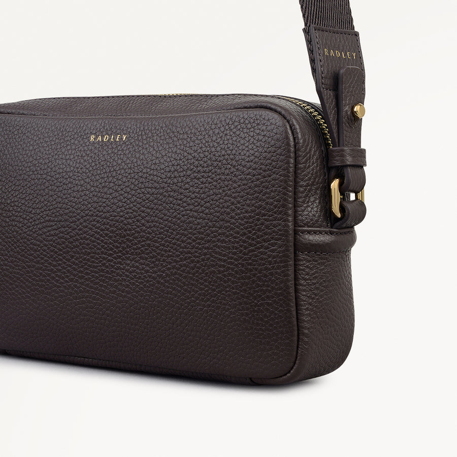 Tavistock Leather Mini Zip Around Cross Body Bag in Thunder - 111999