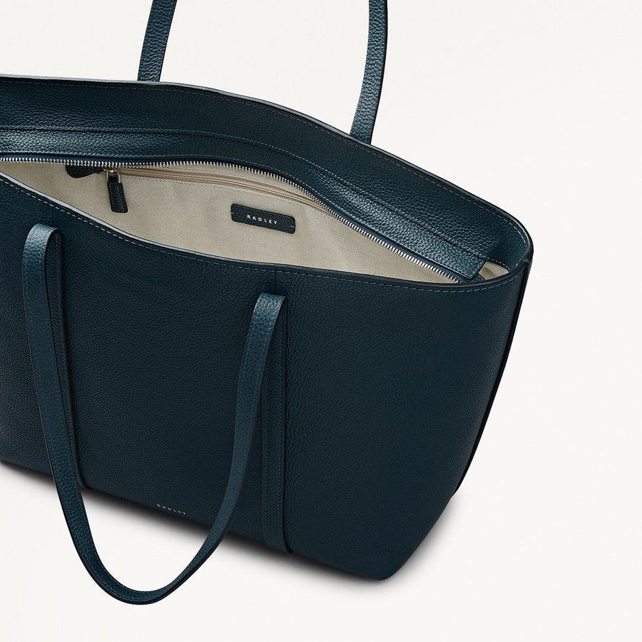 The Weekly Large Ziptop Tote Teal - 112022