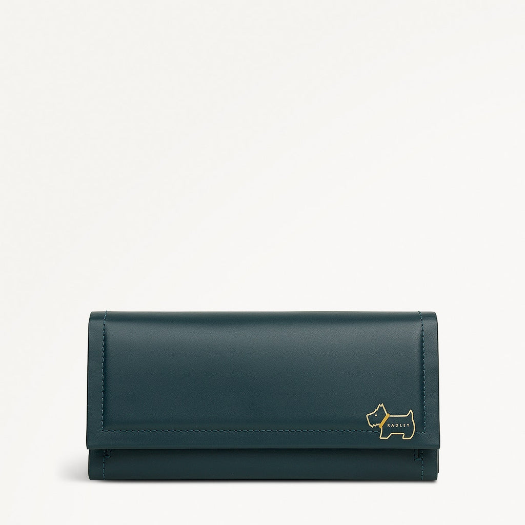 Heritage Lane Large Flapover Wallet in Teal - 112024