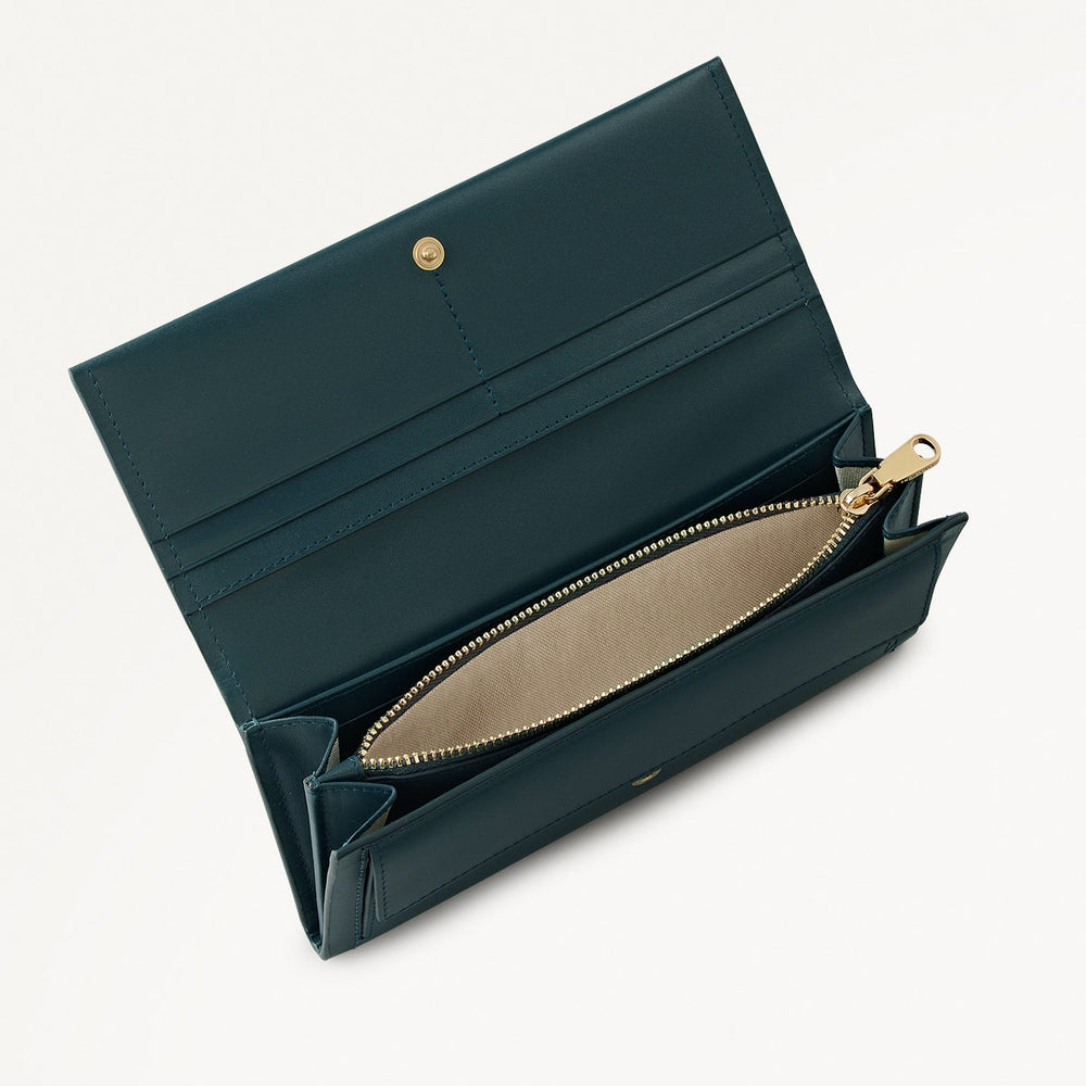 Heritage Lane Large Flapover Purse in Teal - 112024