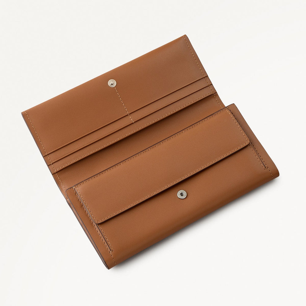 Heritage Lane Large Flapover Purse in Toffee - 112028