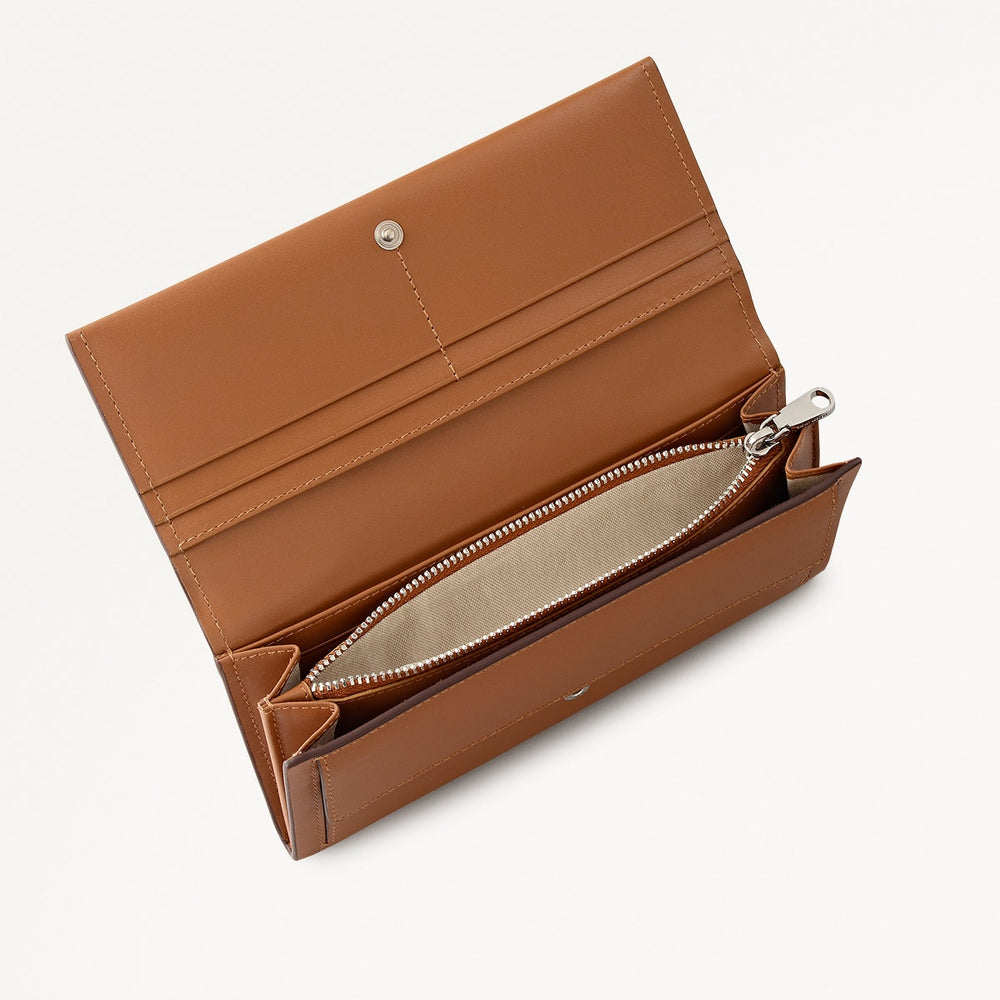 Heritage Lane Large Flapover Purse in Toffee - 112028