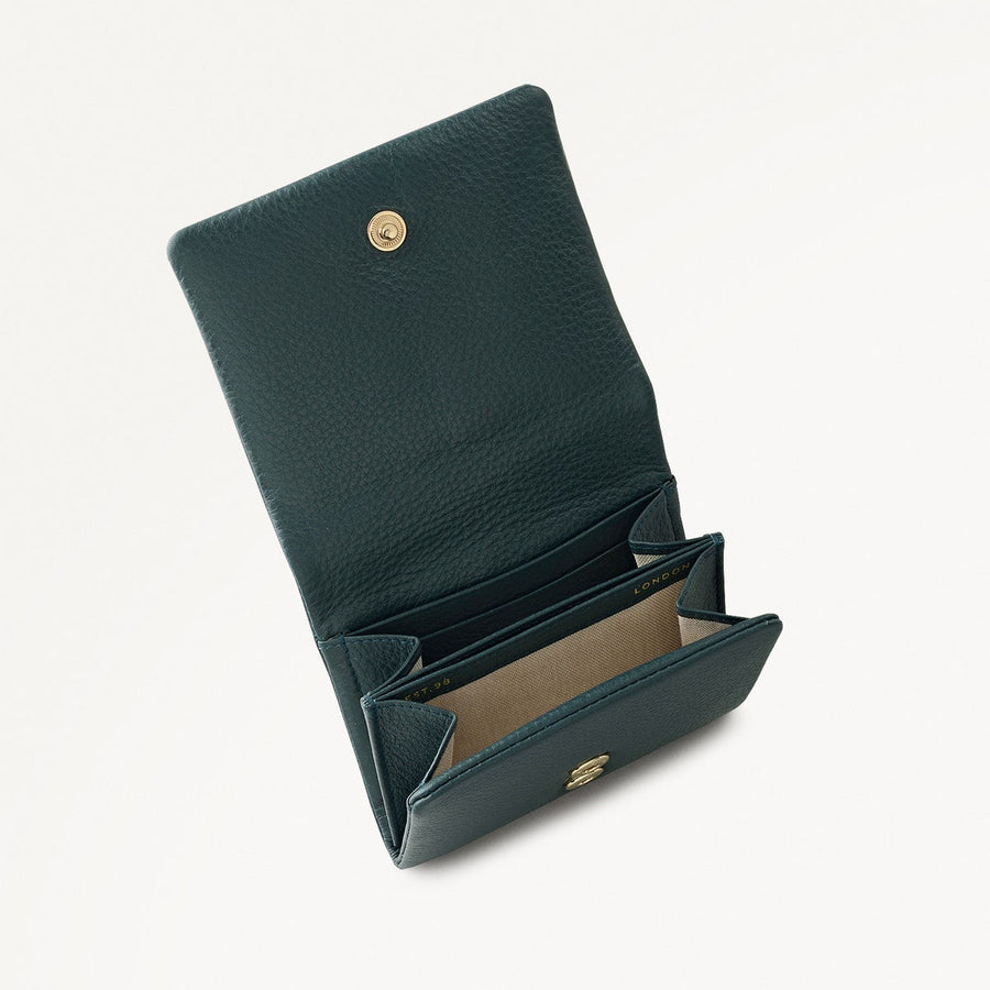 Mallow Street Leather Medium Folded Wallet in Teal - 112041