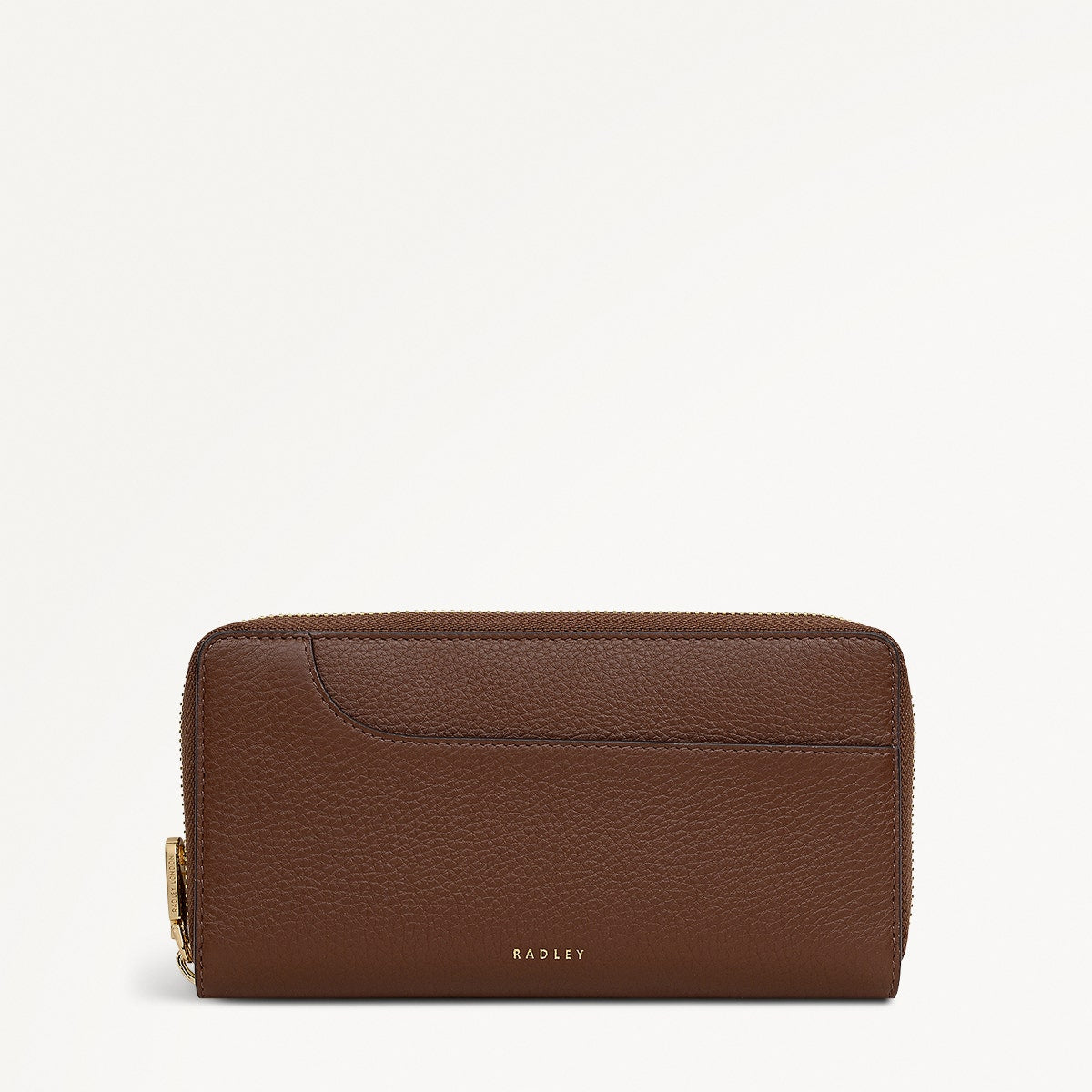 Pockets Large Zip Around Wallet in Chocolate - 112045