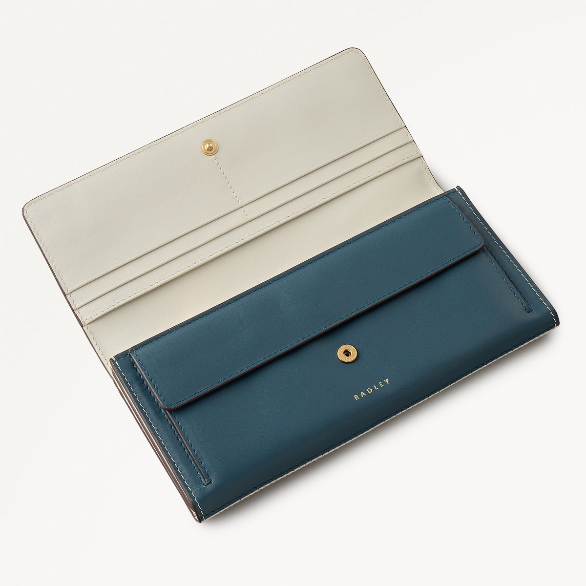 Autumn Leaves Large Flapover Wallet in Snow - 112049