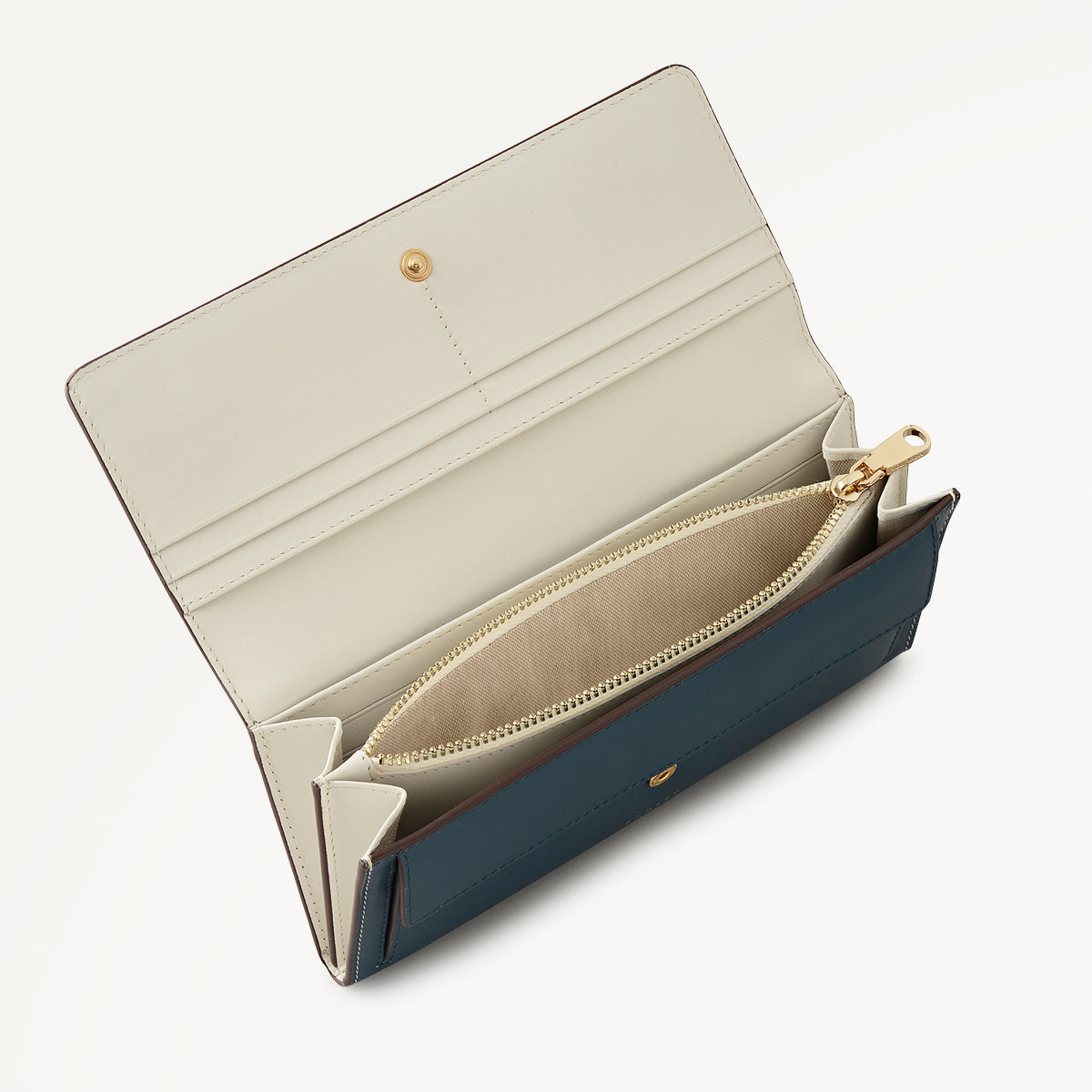 Autumn Leaves Large Flapover Wallet in Snow - 112049