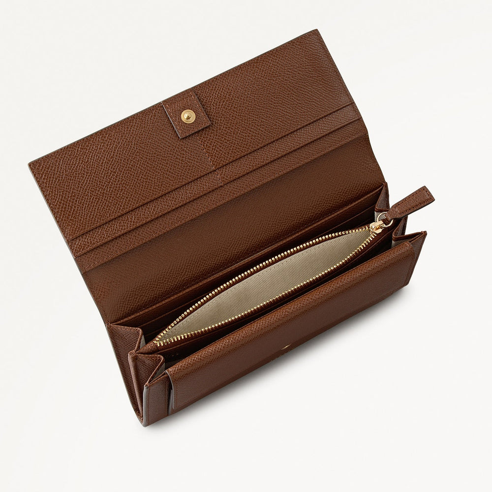 Picton Place Large Flapover Wallet in Chocolate - 112052