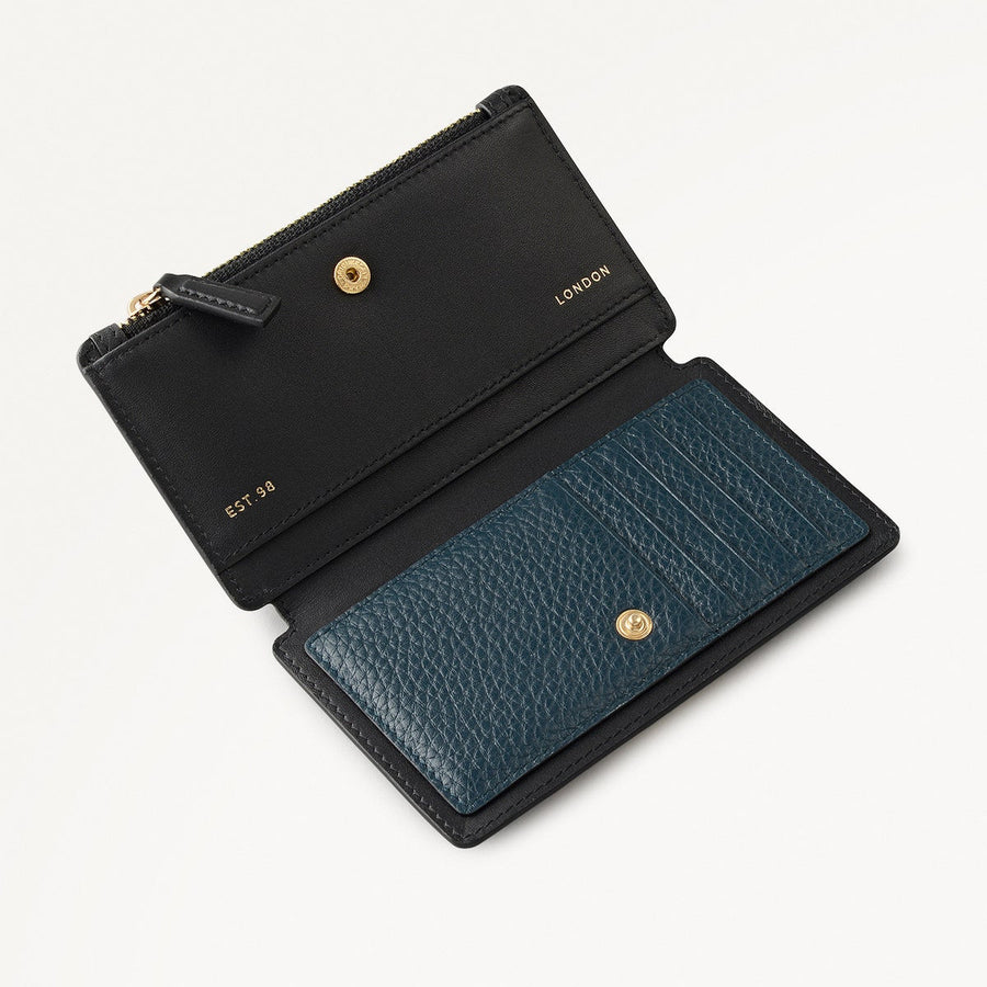 Coin Street Patchwork Medium Ziptop Wallet in Ochre - 112056