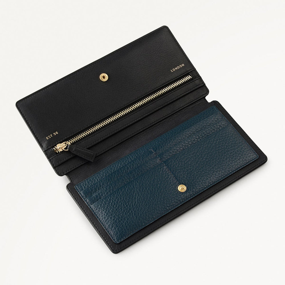 Coin Street Patchwork Large Bifold Wallet in Ochre - 112057