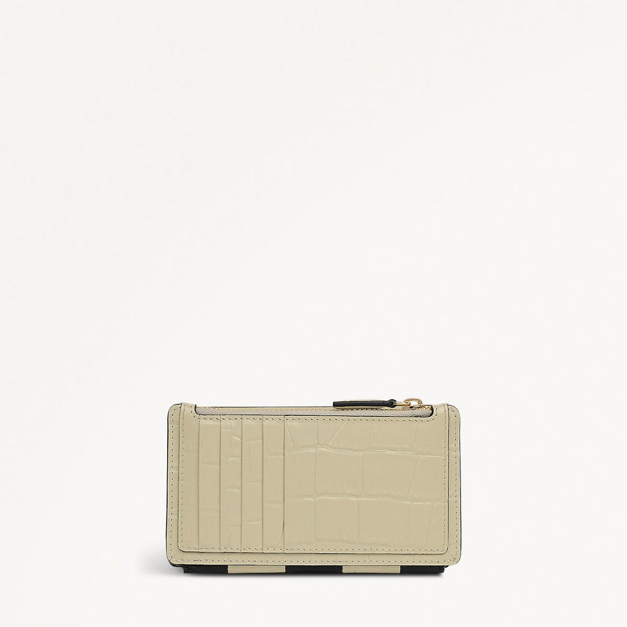 Coin Street Patchwork Medium Ziptop Wallet in Black - 112058