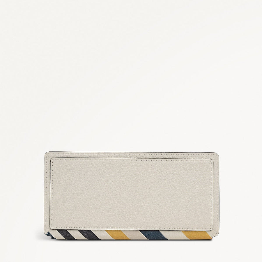 Coin Street Print Large Bifold Wallet in Chalk - 112061