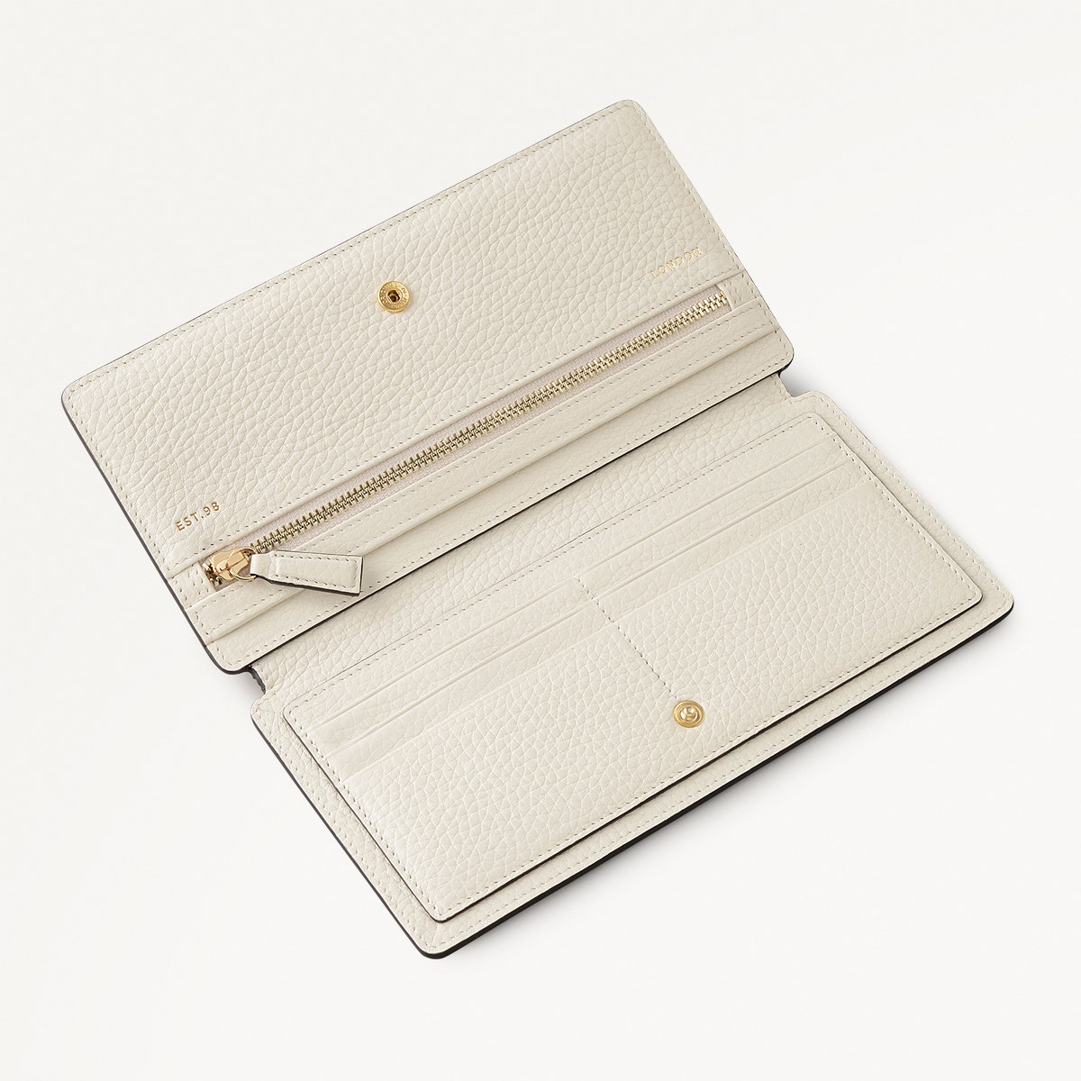 Coin Street Print Large Bifold Wallet in Chalk - 112061