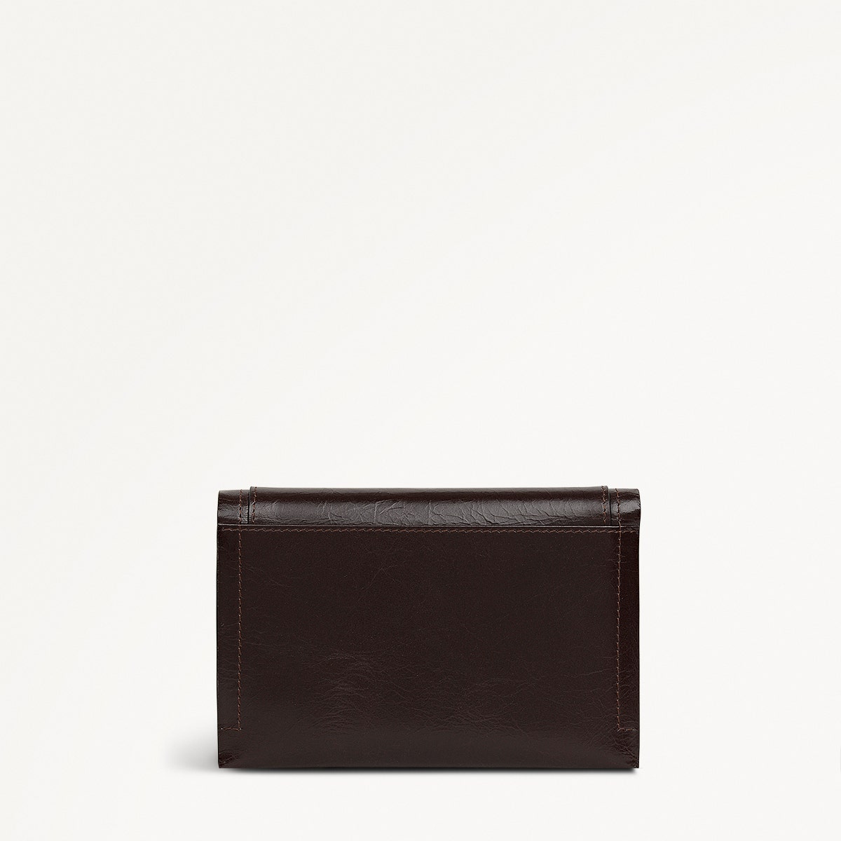Oak Street Medium Flapover Wallet in Dark Oak - 112062