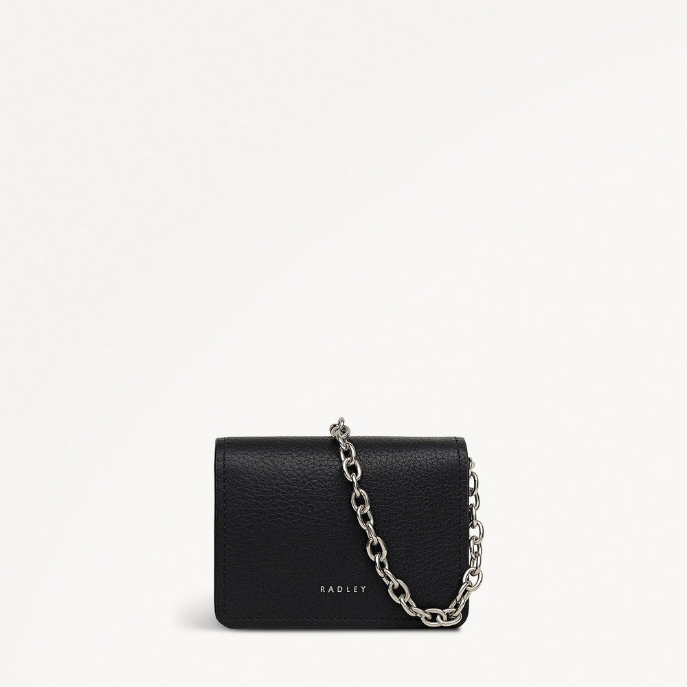 Chester Row Leather Small Card Holder in Black - 112064