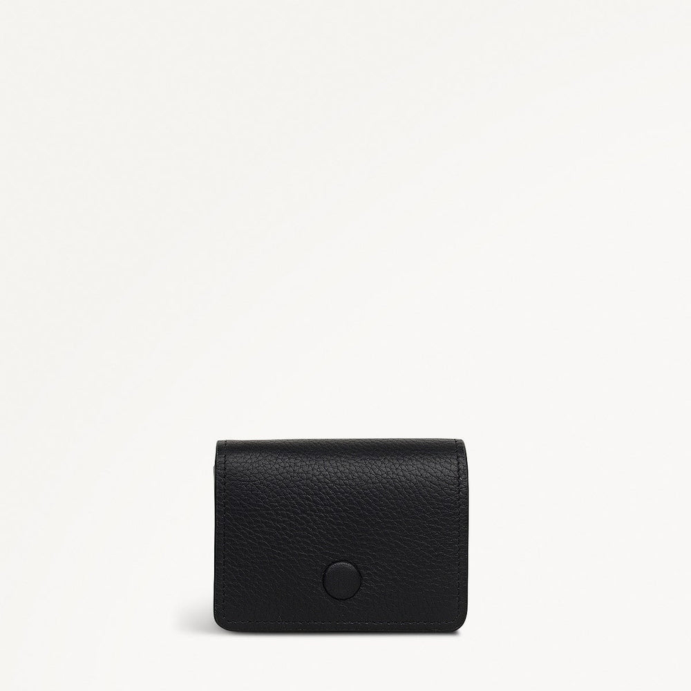 Chester Row Leather Small Card Holder in Black - 112064