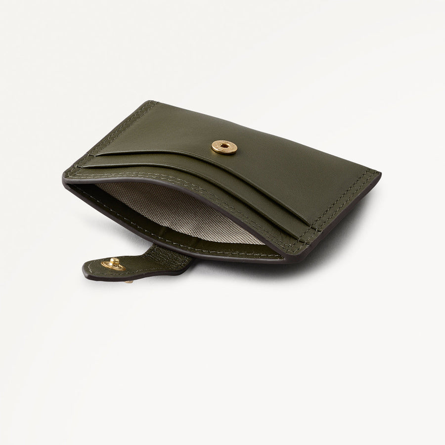 Willis Street Leather Small Card Holder in Pine Needle - 112075