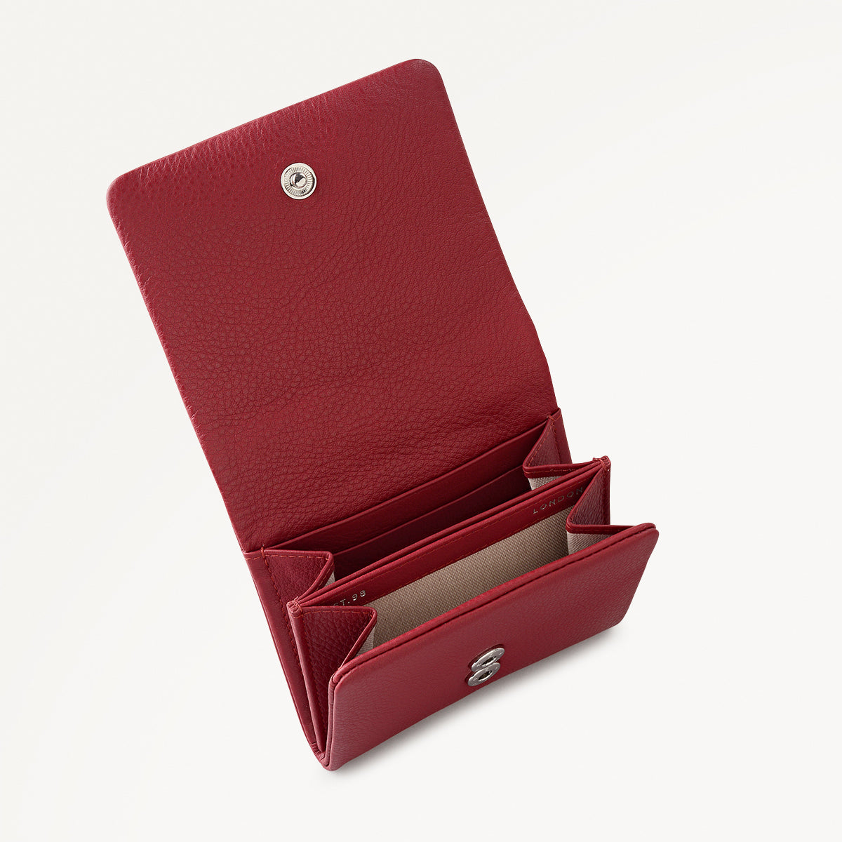 Mallow Street Leather Medium Folded Wallet in Carmine - 112077