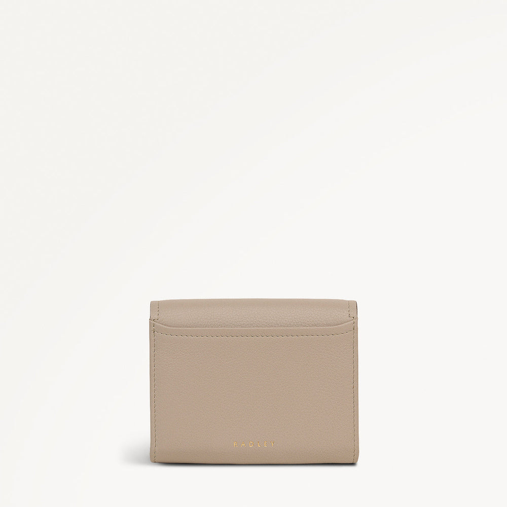 Bathurst Mews Leather Medium Flapover Wallet in Porcini - 112079