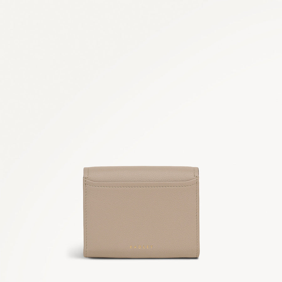 Bathurst Mews Leather Medium Flapover Wallet in Porcini - 112079