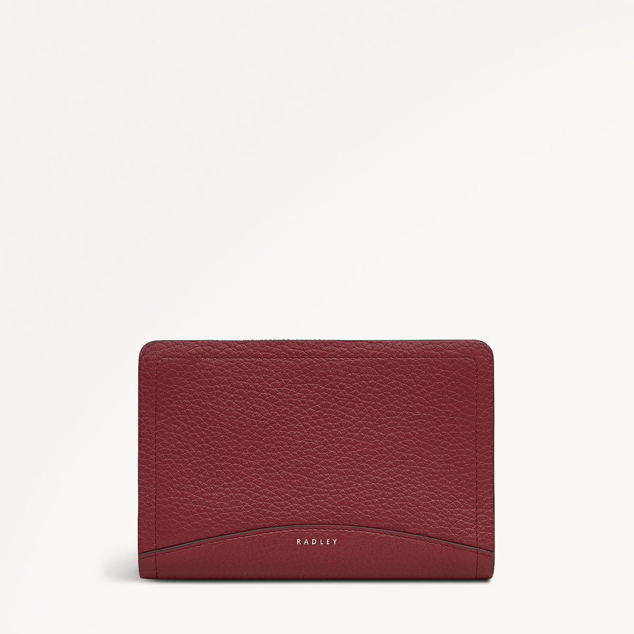 The Chancery Leather Medium Zip Around Wallet in Carmine - 112083
