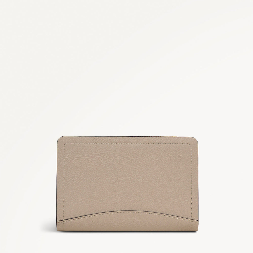 The Chancery Leather Medium Zip Around Wallet in Porcini - 112084