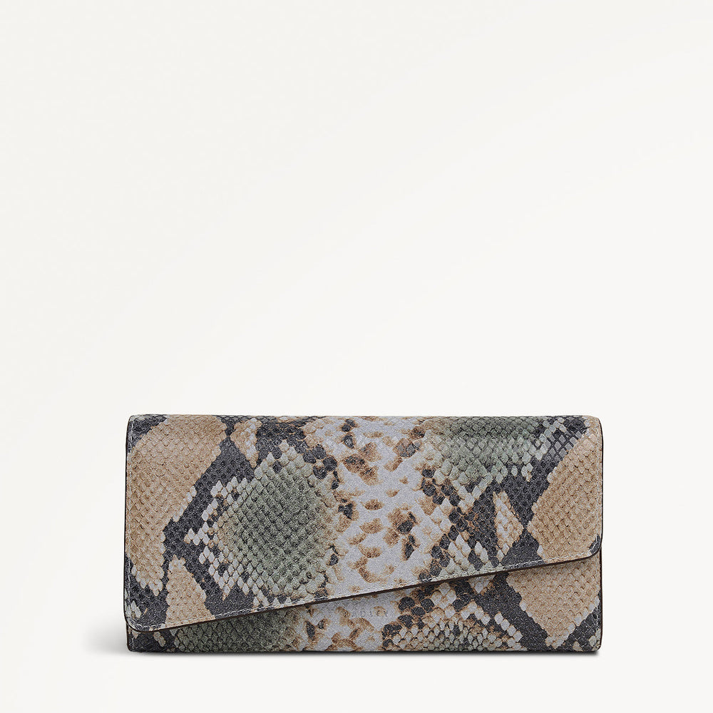 The Kensal - Faux Snake Large Flapover Wallet - RSE14610