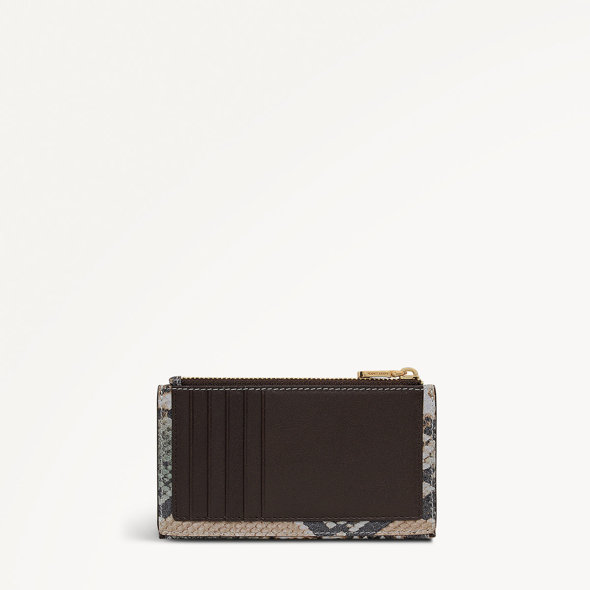 Coin Street Leather Medium Ziptop Wallet in Pine Needle - 112092