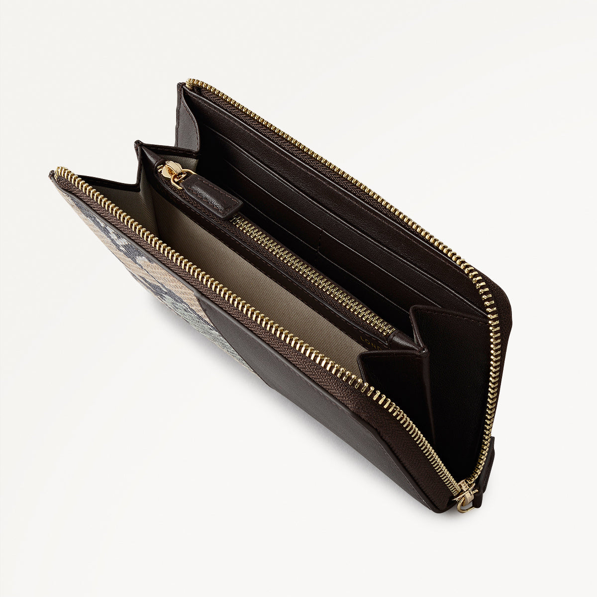 Chilworth Street Leather Large Zip Around Wallet in Pine Needle - 112099
