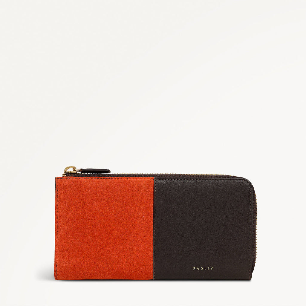 Chilworth Street Leather Large Zip Around Wallet in Flame - 112101