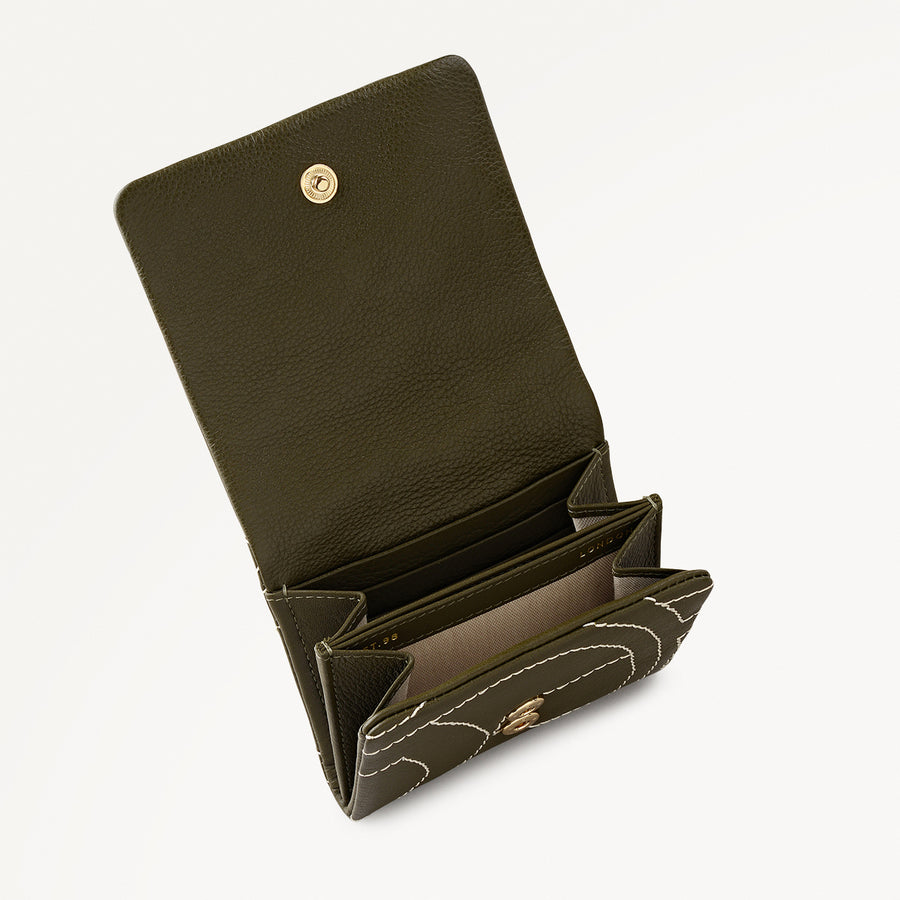 Mallow Street Leather Medium Folded Wallet in Pine Needle - 112106