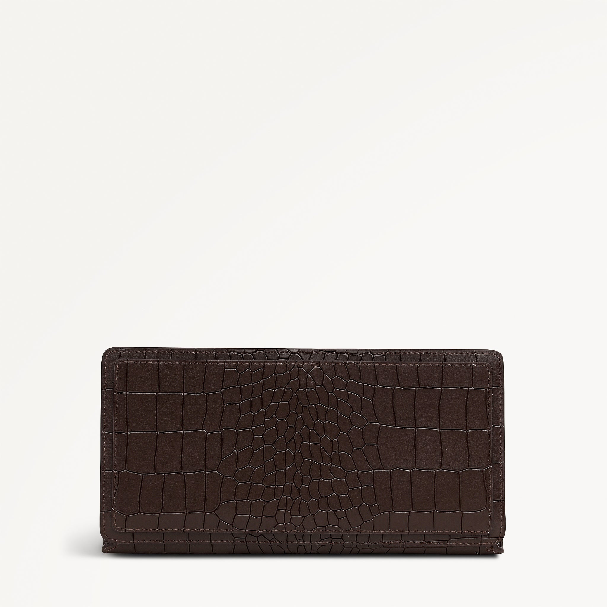 Coin Street Leather Large Bifold Wallet in Dark Oak - 112107