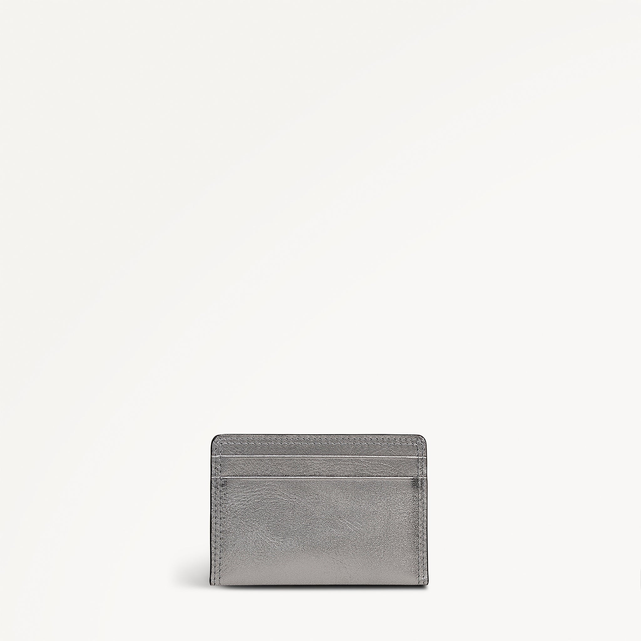 Coin Street Leather Small  Card Holder in Silver - 112109
