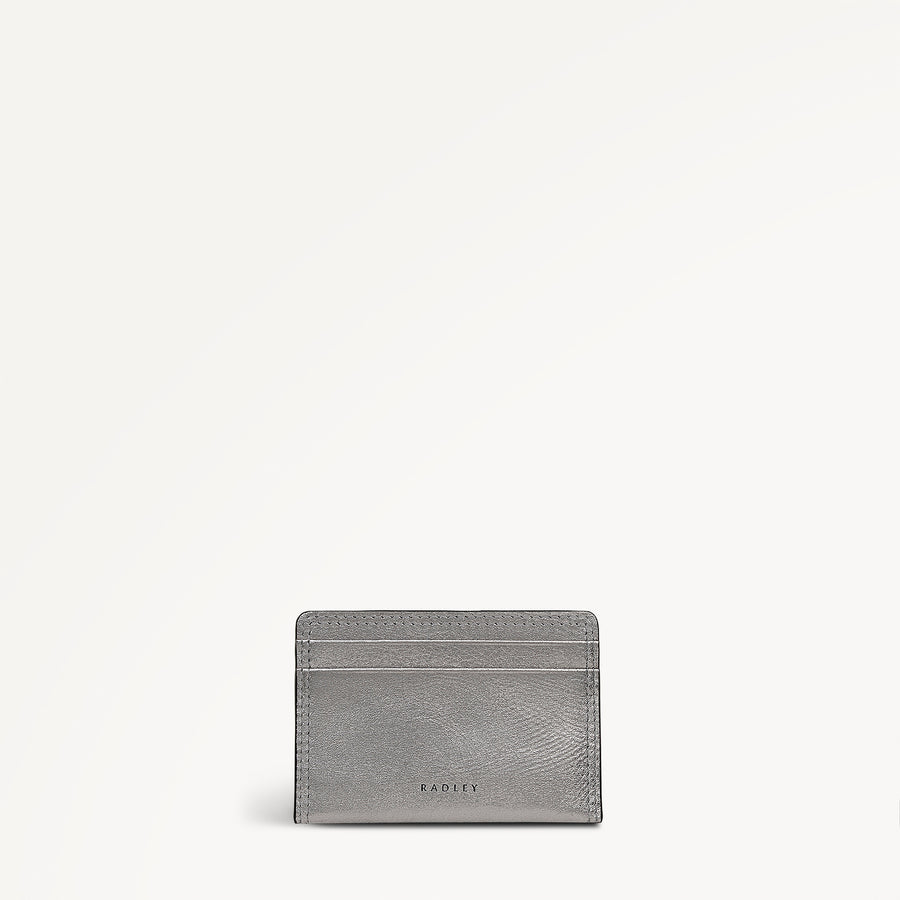 Coin Street Leather Small  Card Holder in Silver - 112109
