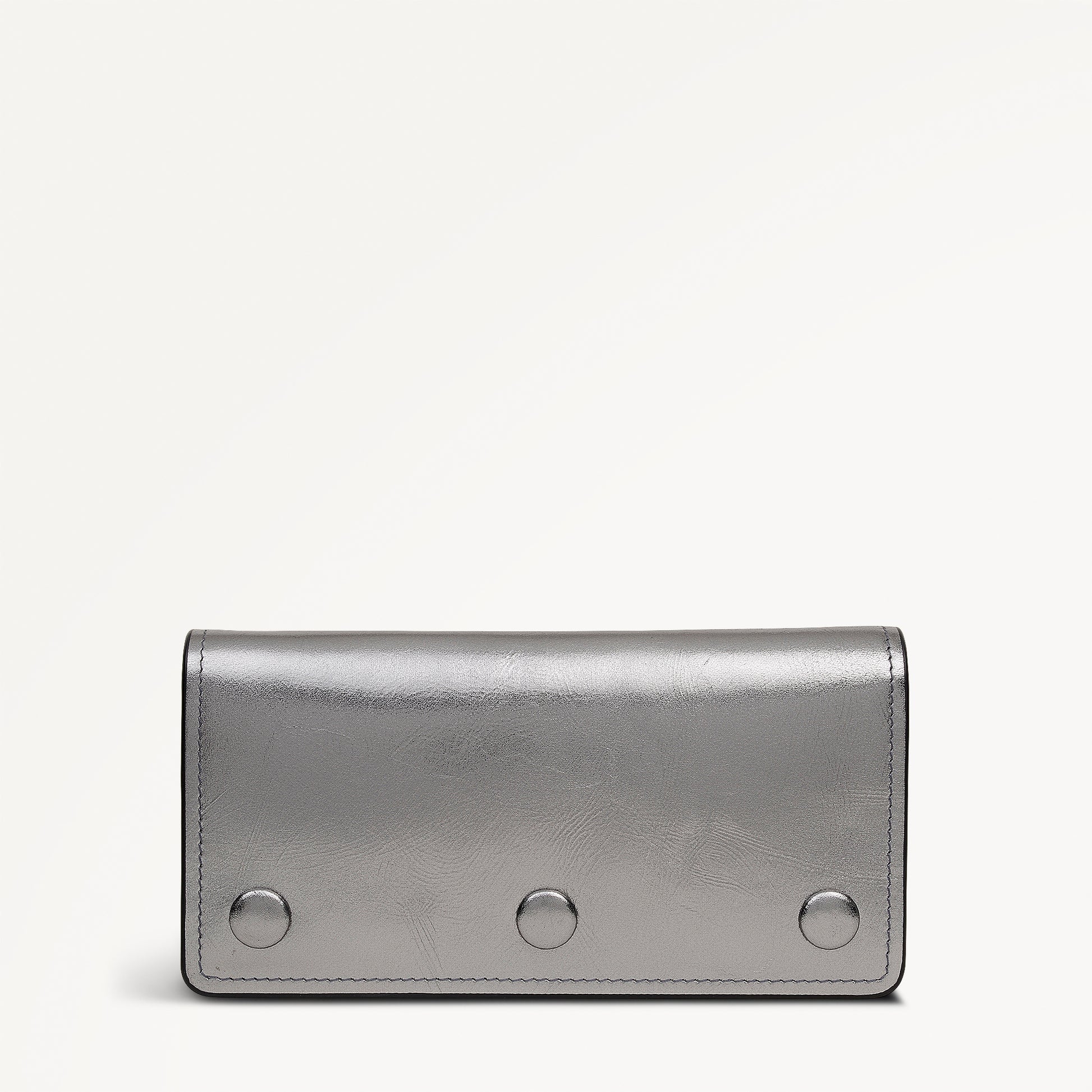 Chester Row Leather Large Bifold Wallet in Silver - 112110