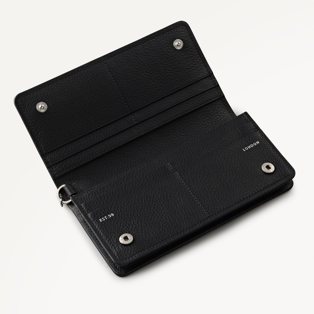 Chester Row Leather Large Bifold Wallet in Silver - 112110