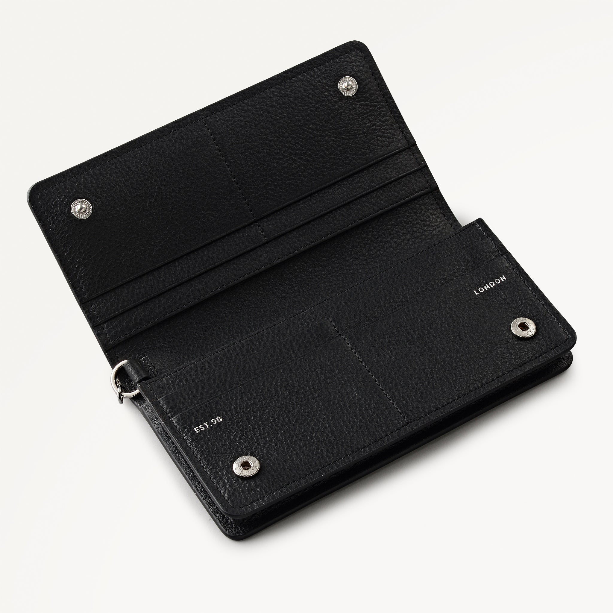 Chester Row Leather Large Bifold Wallet in Silver - 112110